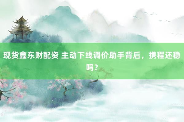 现货鑫东财配资 主动下线调价助手背后，携程还稳吗？